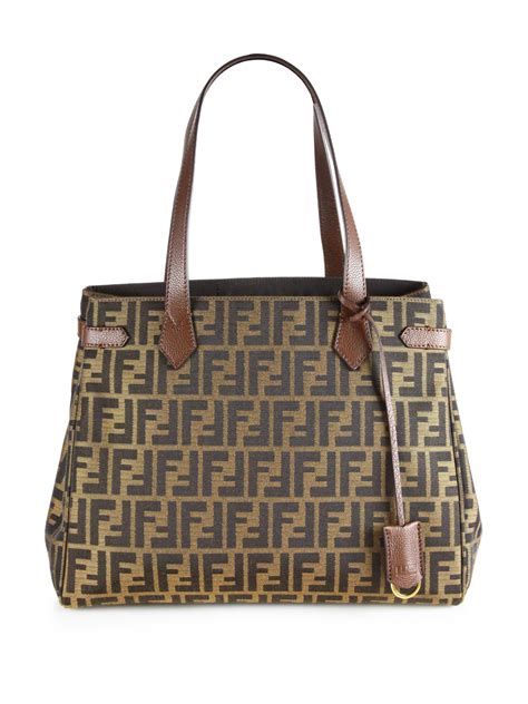 fendi made in italy zucca east west tote|fendi zucca tote bag vintage.